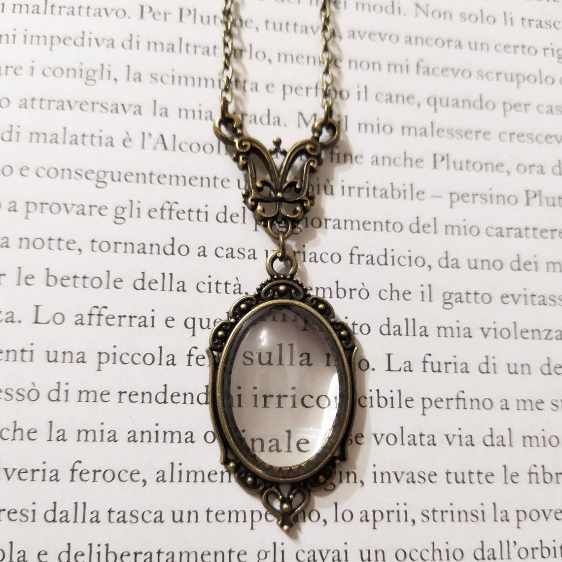 Wholesale  enlarge necklace steampunk necklace book lovers gift